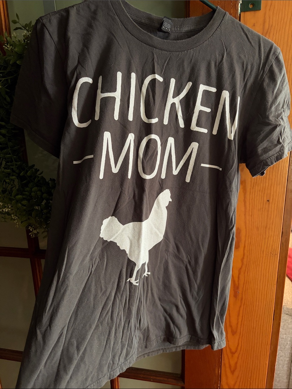 Anvil Gray Tee with Chicken Mom Graphic